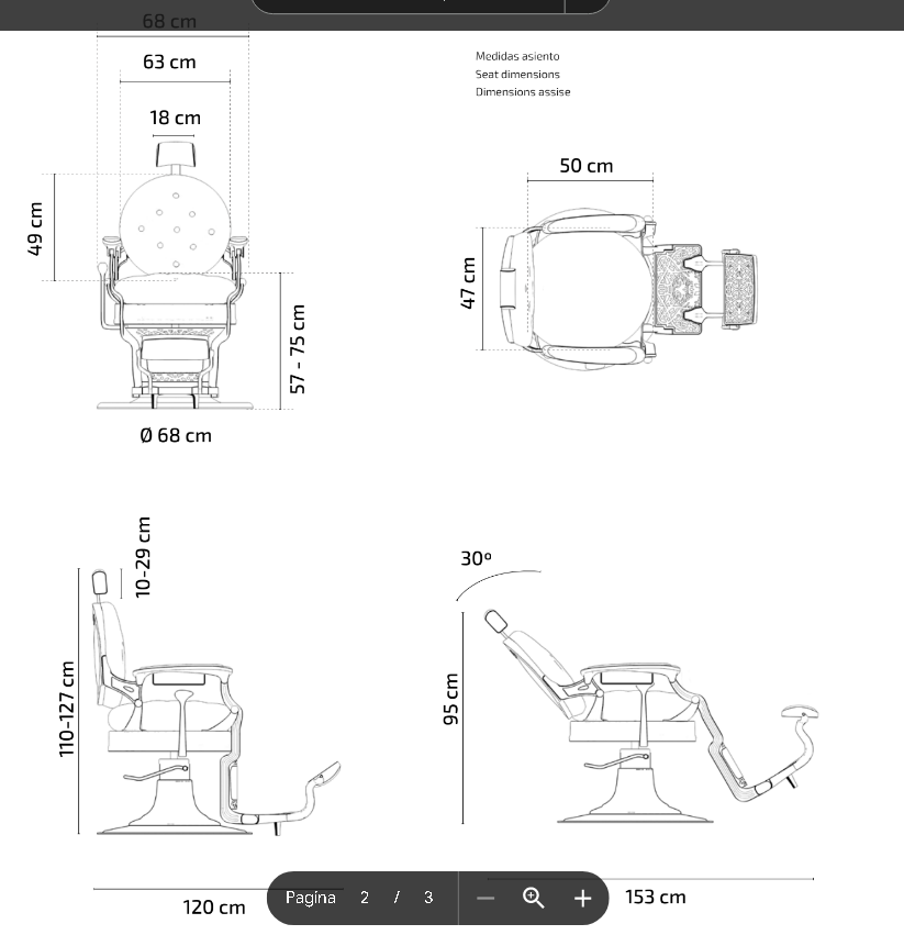 Mirplay Barber Chair Check Black