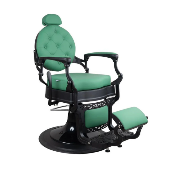 Barber Chair Black Matte Green