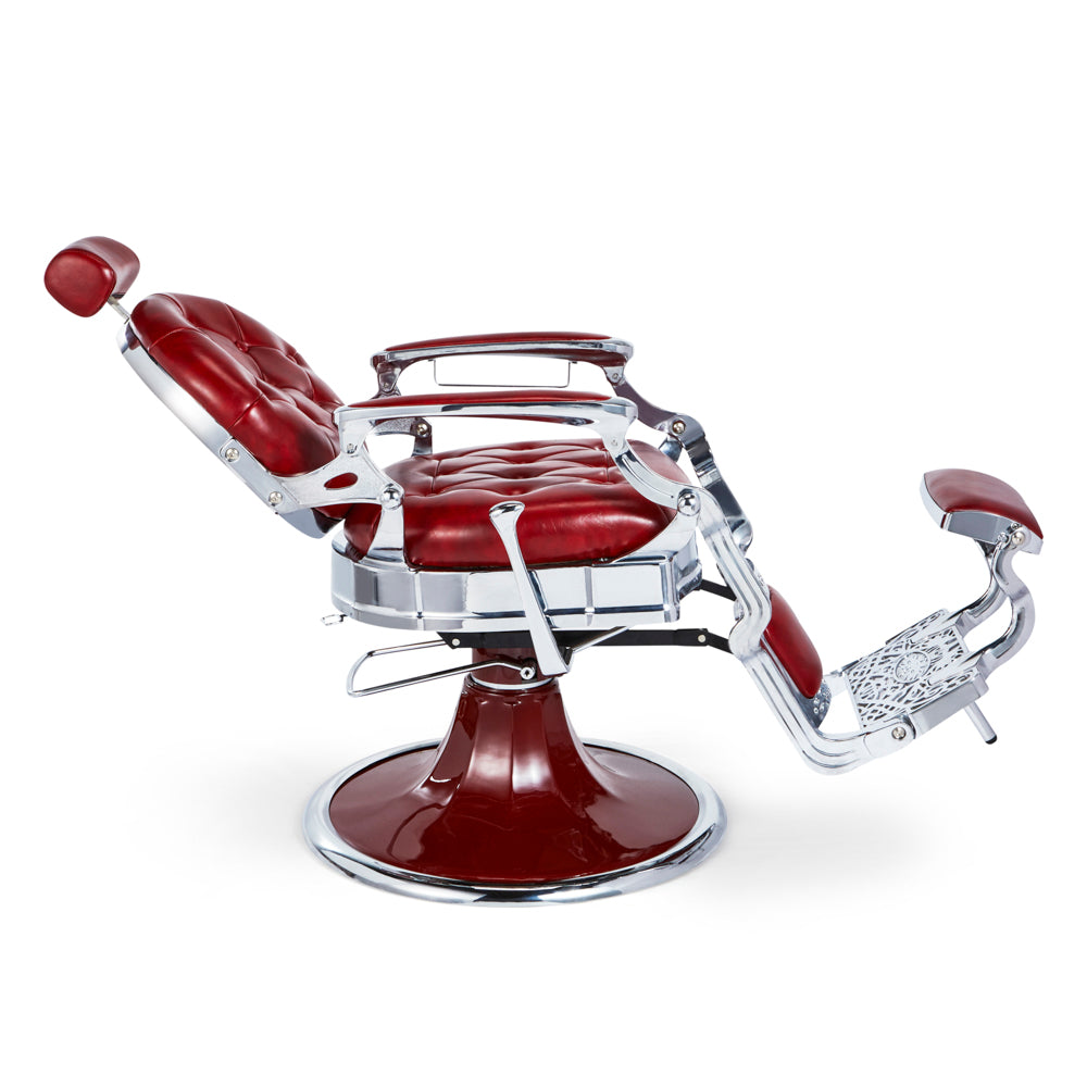 Mirplay Barber Chair Kirk R Red Silver