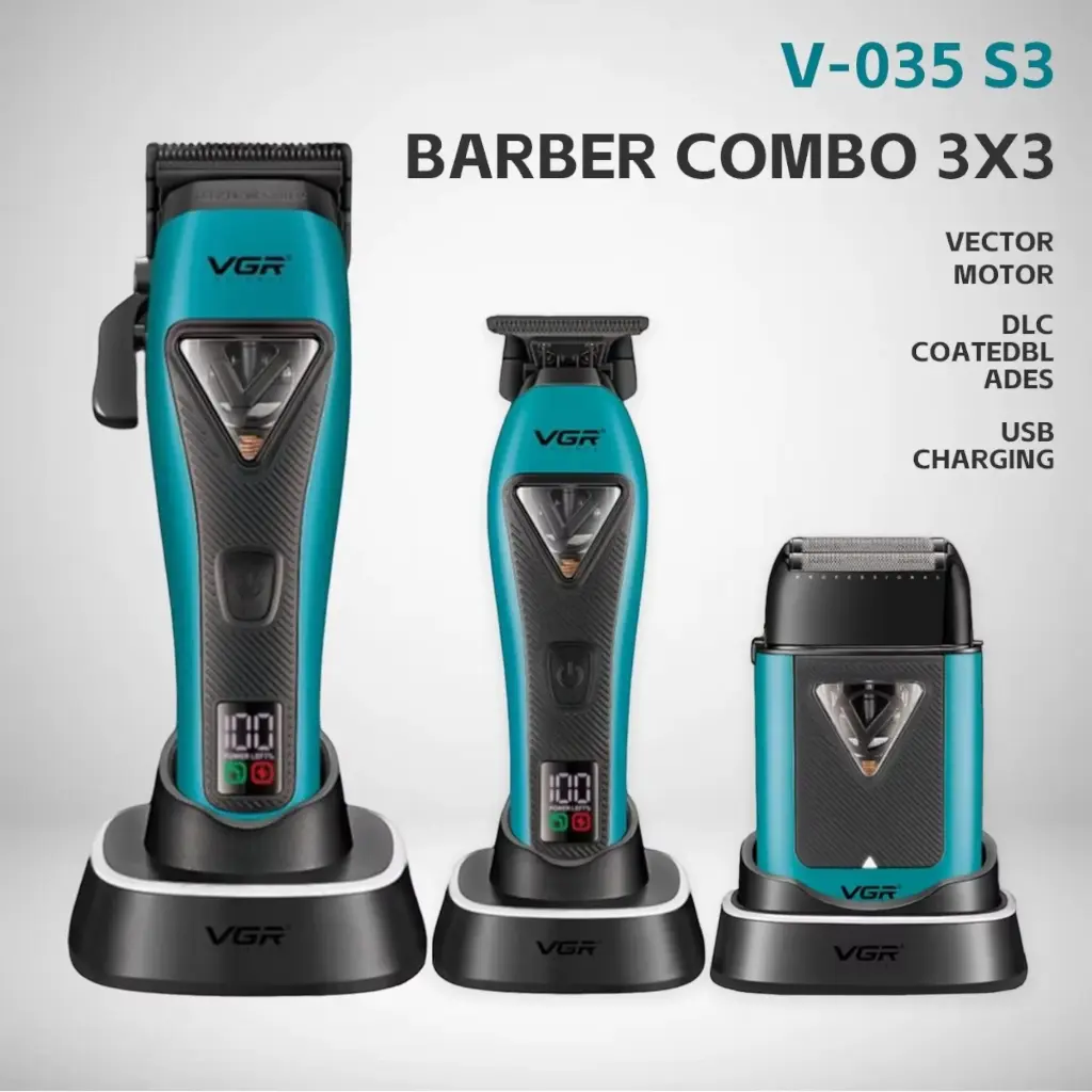 VGR Vector Motor Barber Combo Set 3 delig