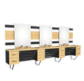 Barber Kaptafel 3 spiegels met wasbak