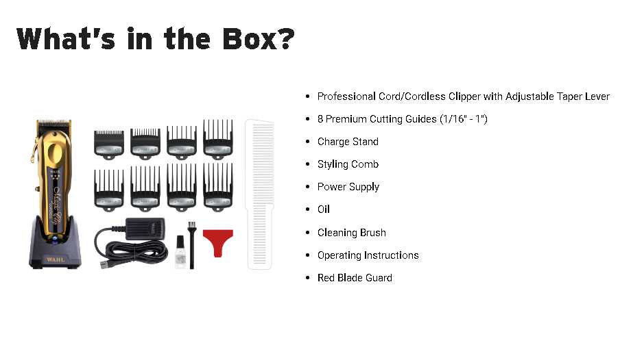 Wahl Cordless Magic Clipper Gold 5-Star Clipper
