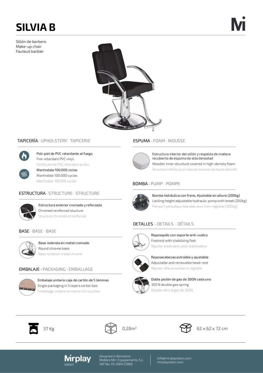 Barber Chair Silvia B