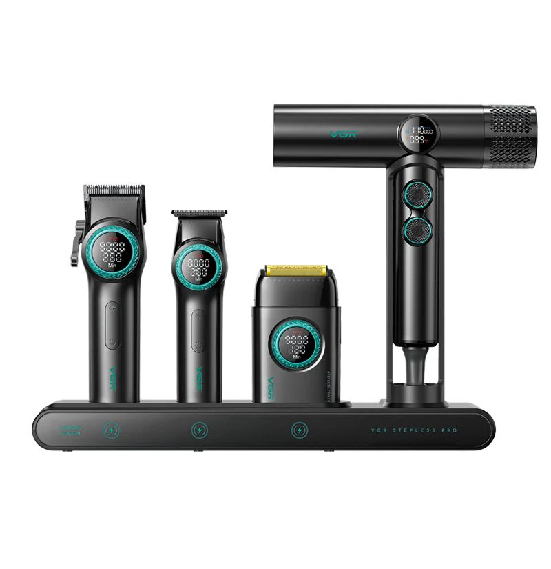 VGR Stepless Pro 4 in 1 Suitcase Combo Set - Black